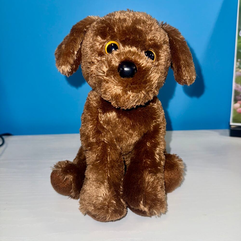 Ty Silk Harley Brown Dog Plush • 9” Ty Beanie Buddy Style • EUC Soft Puppy Toy